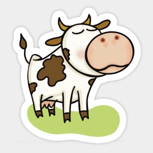 Sniffing Cow Sticker